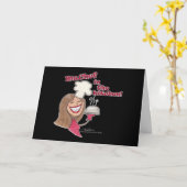 Frau Koch in der Küche Karte (Gelbe Blume)