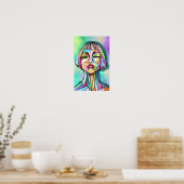 Frau Kubismus Kunststil Poster (Küche)