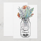 Frau Kunst Glück Ist Ein Mutter Sein Save The Date (Vorne/Hinten)