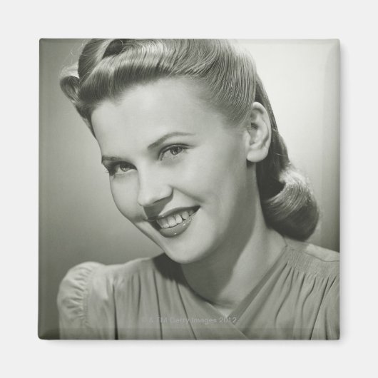 Frau lächeln 2 magnet (Vorne)