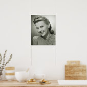 Frau lächeln 2 poster (Küche)