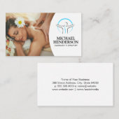 Frau lächeln ErwachsenMassage Visitenkarte (Vorne/Hinten)