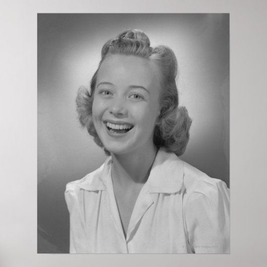 Frau lächeln poster (Vorne)