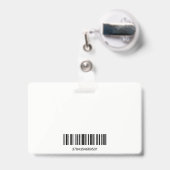 Frau lächeln | Unternehmen | Barcode Business Card Ausweis (Rückseite mit Ausziehbar)