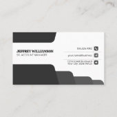 Frau lächeln | Unternehmen | QR Code Business Card Visitenkarte (Rückseite)