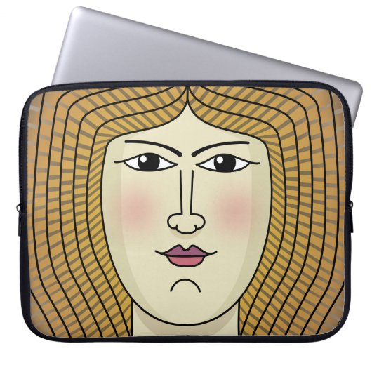 Frau Laptopschutzhülle (Vorderseite)