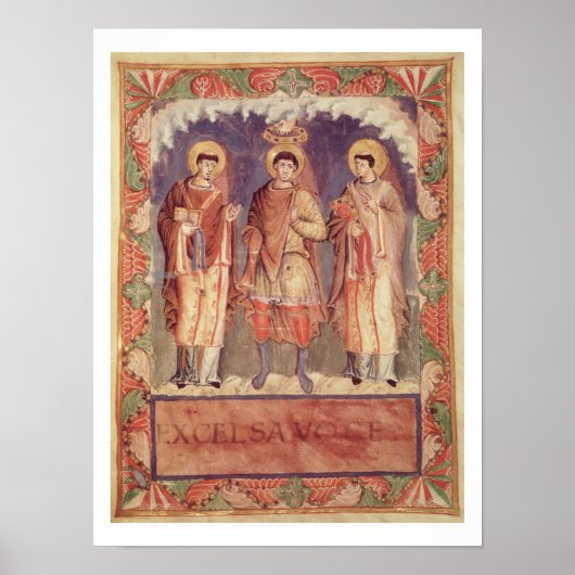 Frau Lat 1141 fol.2v Die Krönung von Charles II (8 Poster (Vorne)