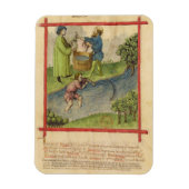 Frau Lat 9333 f.82 Fischerei auf Aale, aus "Tacuin Magnet (Vertikal)