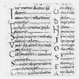 Frau Latin Lectionary Quadratischer Aufkleber