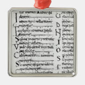 Frau Latin Lectionary Silbernes Ornament (Vorne)