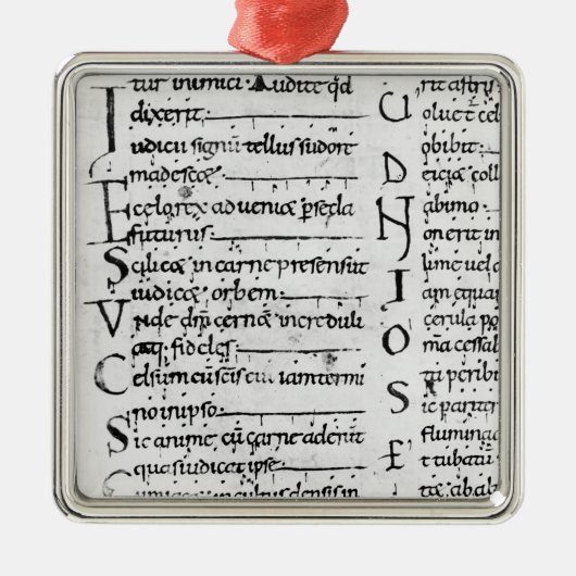 Frau Latin Lectionary Silbernes Ornament (Vorne)