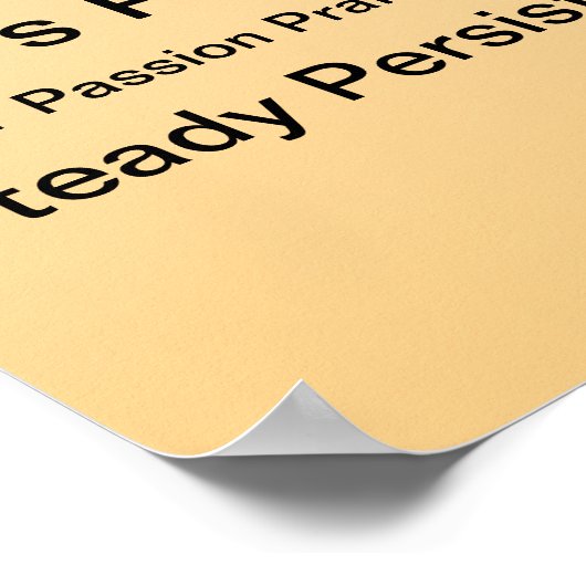 Frau, - Lebensgrundsätze - Beharrlichkeit Poster (Ecke)