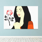 Frau Leinwanddruck (Insitu (Holzboden))