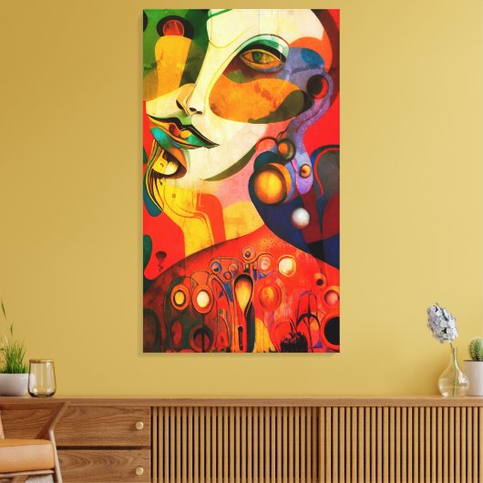 Frau Leinwanddruck (Insitu (Wohnzimmer))