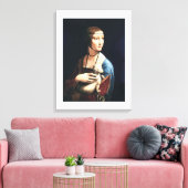 Frau Leonardo da Vincis mit Ermine (ca. 1490) Leinwanddruck (Insitu (Wohnzimmer))