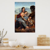 Frau Leonardo da Vincis mit Ermine (ca. 1490) Poster (Küche)