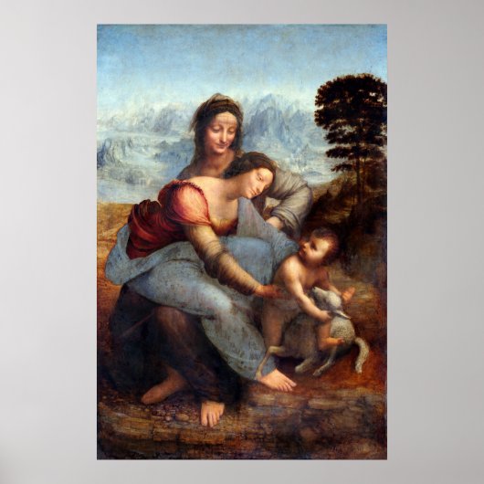 Frau Leonardo da Vincis mit Ermine (ca. 1490) Poster (Vorne)