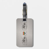 Frau Lesbian Pride Typografy Design Gepäckanhänger (Rückseite vertikal)