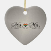 Frau Lesbian Pride Typografy Design Keramikornament (Hinten)