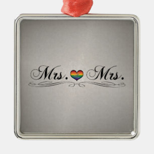 Frau Lesbian Pride Typografy Design Silbernes Ornament