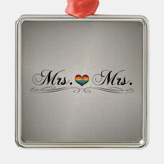 Frau Lesbian Pride Typografy Design Silbernes Ornament (Vorne)