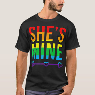 Frau Lesbische Partner Matching Outfit Sie ist mei T-Shirt