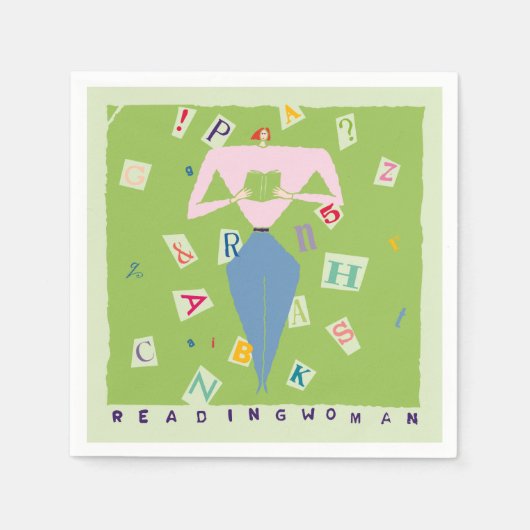 Frau lesen serviette (Vorderseite)
