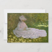 Frau lesen Springtime Monet Einladung (Vorderseite)