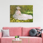 Frau lesen Springtime Monet Leinwanddruck (Insitu (Wohnzimmer))