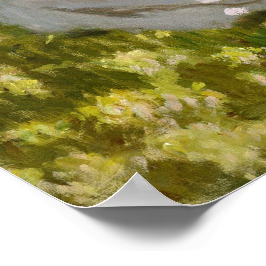 Frau lesen Springtime Monet Poster (Ecke)
