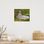 Frau lesen Springtime Monet Poster (Küche)