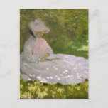 Frau lesen Springtime Monet Postkarte<br><div class="desc">Springtime 1872,  Walters Art Museum</div>