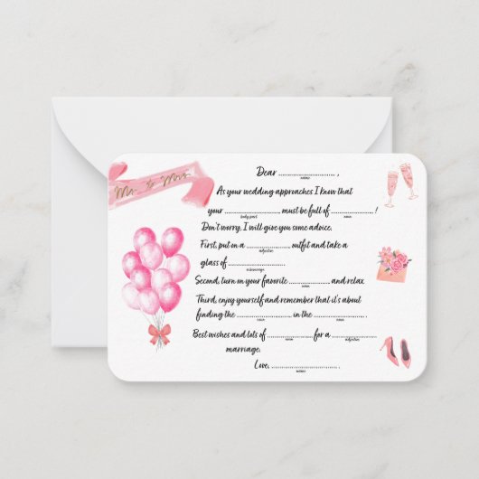 Frau Libs Advice Mitteilungskarte (Vorderseite)