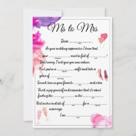 Frau Libs White Ankündigung