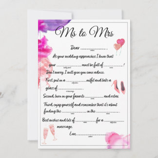 Frau Libs White Ankündigung