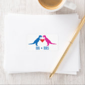 + Frau - Liebe Dinosaurier Adressaufkleber (Insitu)