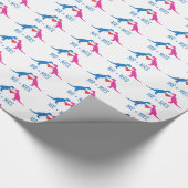 + Frau - Liebe Dinosaurier Geschenkpapier (Ecke)