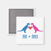 + Frau - Liebe Dinosaurier Magnet (Vorderseite/Rückseite)