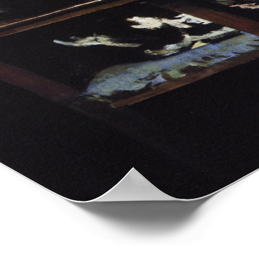 Frau liest Vintag Art Poster (Ecke)