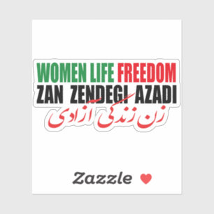 Frau Life Freedom Iran Zan Zendegi Azadi Persisch Aufkleber