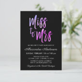 Frau Lila Pink Junggeselinnen-Abschied Einladung (Stehend Vorderseite)