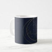 Frau Linienkunst Personalisiertes Poster Kaffeetasse (Vorderseite Links)