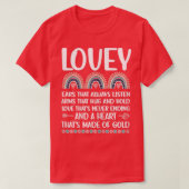 Frau Lovey Großmutter Wertschätzung Lovey Großmutt T-Shirt (Design vorne)