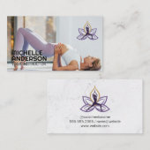 Frau macht Yoga auf dem Boden Visitenkarte (Vorne/Hinten)