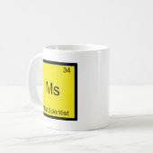 Frau Mad Scientist Funny Chemistry Element Symbol Kaffeetasse (Vorderseite Links)