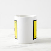 Frau Mad Scientist Funny Chemistry Element Symbol Kaffeetasse (Mittel)