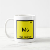 Frau Mad Scientist Funny Chemistry Element Symbol Kaffeetasse (Links)