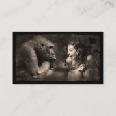 Frau Making Gorilla Laugh Visitenkarte (Rückseite)