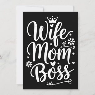 Frau Mama Chef Süßes Muttertagsgeschenk Einladung