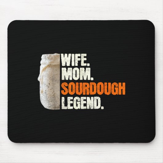 Frau Mama Sauerteig Legende Lustige Mutter Sauerte Mousepad (Vorne)